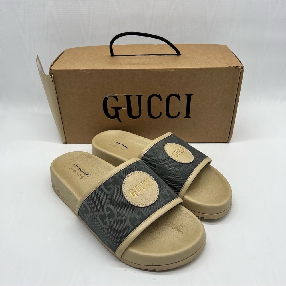 Gucci
Sideline Leather & Nylon Slides